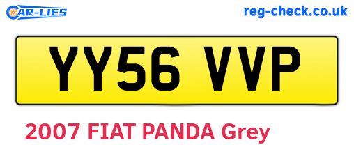 YY56VVP are the vehicle registration plates.