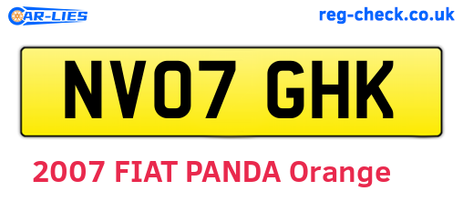 NV07GHK are the vehicle registration plates.