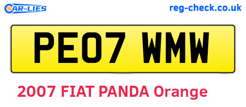 PE07WMW are the vehicle registration plates.