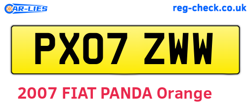 PX07ZWW are the vehicle registration plates.