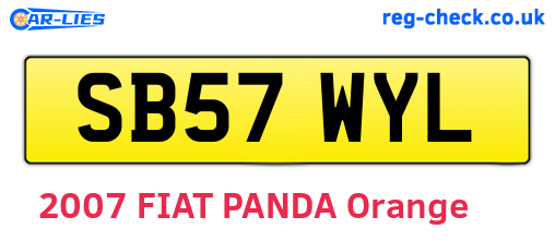 SB57WYL are the vehicle registration plates.
