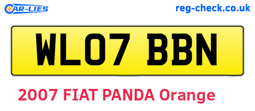 WL07BBN are the vehicle registration plates.