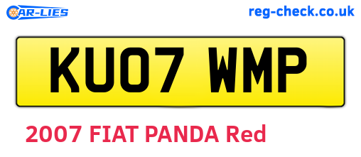 KU07WMP are the vehicle registration plates.
