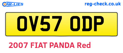 OV57ODP are the vehicle registration plates.