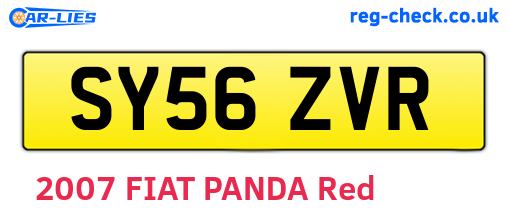 SY56ZVR are the vehicle registration plates.