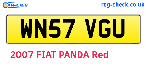 WN57VGU are the vehicle registration plates.