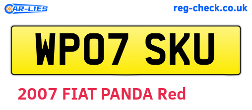 WP07SKU are the vehicle registration plates.