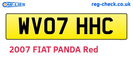 WV07HHC are the vehicle registration plates.