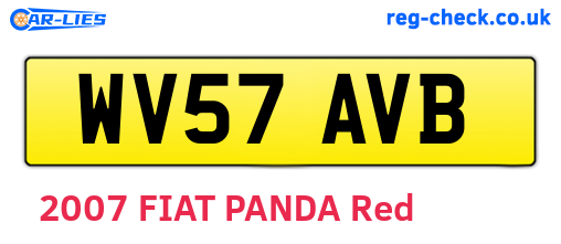 WV57AVB are the vehicle registration plates.