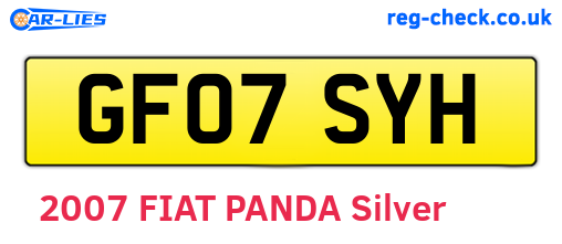 GF07SYH are the vehicle registration plates.