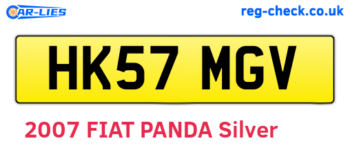 HK57MGV are the vehicle registration plates.