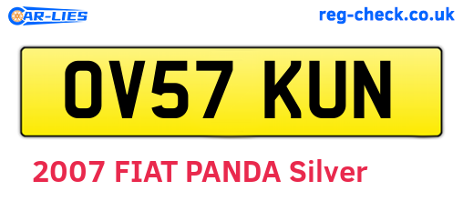 OV57KUN are the vehicle registration plates.