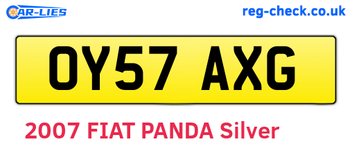 OY57AXG are the vehicle registration plates.