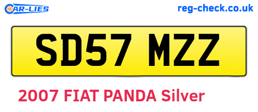 SD57MZZ are the vehicle registration plates.