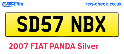 SD57NBX are the vehicle registration plates.