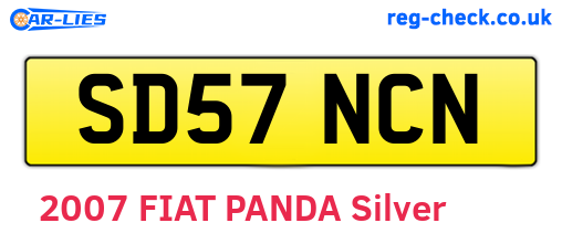 SD57NCN are the vehicle registration plates.