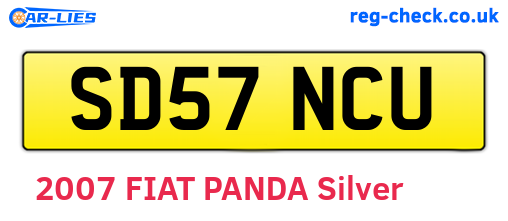 SD57NCU are the vehicle registration plates.