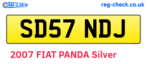 SD57NDJ are the vehicle registration plates.