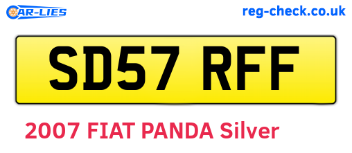 SD57RFF are the vehicle registration plates.