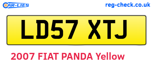 LD57XTJ are the vehicle registration plates.