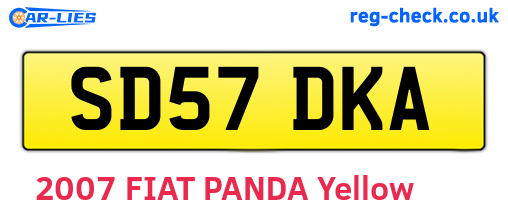 SD57DKA are the vehicle registration plates.