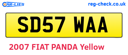 SD57WAA are the vehicle registration plates.