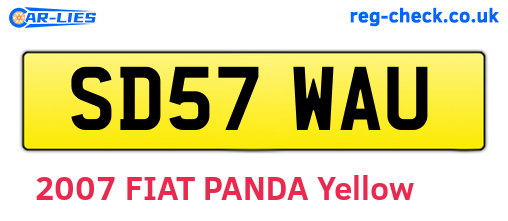 SD57WAU are the vehicle registration plates.