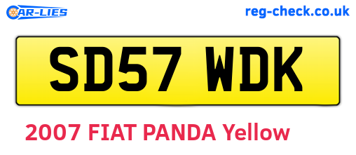 SD57WDK are the vehicle registration plates.