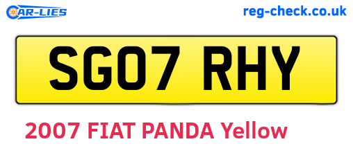SG07RHY are the vehicle registration plates.