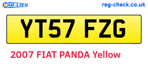 YT57FZG are the vehicle registration plates.