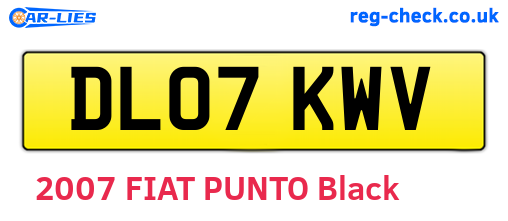 DL07KWV are the vehicle registration plates.