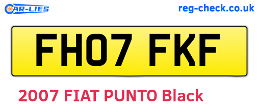 FH07FKF are the vehicle registration plates.