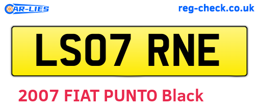 LS07RNE are the vehicle registration plates.