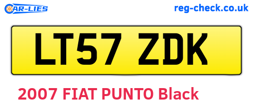 LT57ZDK are the vehicle registration plates.