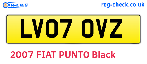 LV07OVZ are the vehicle registration plates.