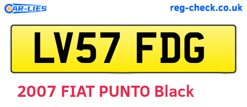 LV57FDG are the vehicle registration plates.
