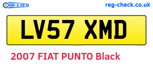 LV57XMD are the vehicle registration plates.