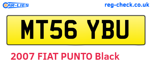 MT56YBU are the vehicle registration plates.
