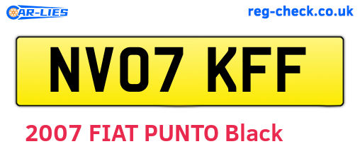 NV07KFF are the vehicle registration plates.