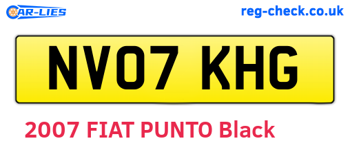 NV07KHG are the vehicle registration plates.