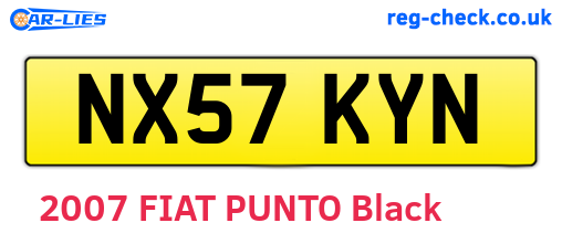 NX57KYN are the vehicle registration plates.