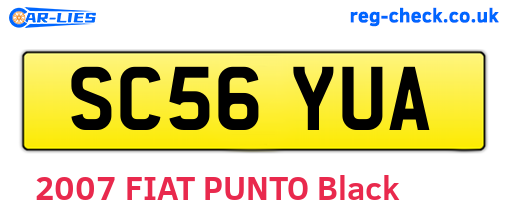 SC56YUA are the vehicle registration plates.