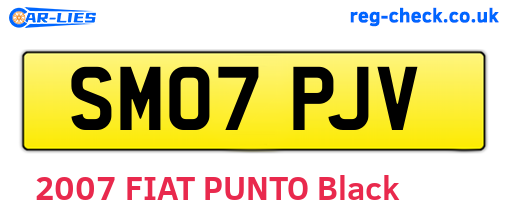 SM07PJV are the vehicle registration plates.