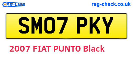 SM07PKY are the vehicle registration plates.
