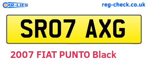 SR07AXG are the vehicle registration plates.