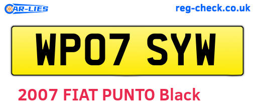 WP07SYW are the vehicle registration plates.