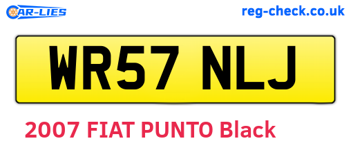 WR57NLJ are the vehicle registration plates.