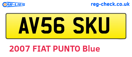 AV56SKU are the vehicle registration plates.