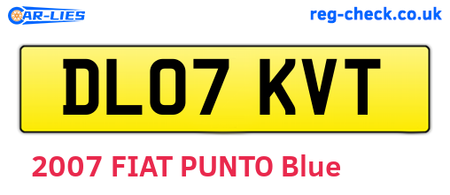 DL07KVT are the vehicle registration plates.