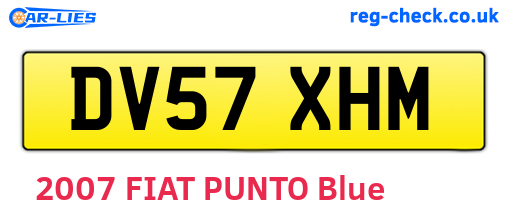 DV57XHM are the vehicle registration plates.
